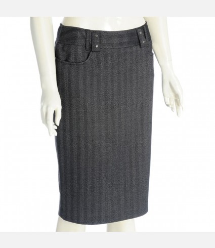 Atelier Herringbone Pencil Skirt with Pockets