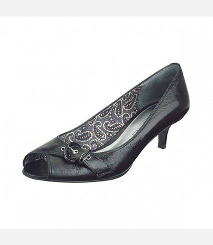 Elenora Black Patent Flats