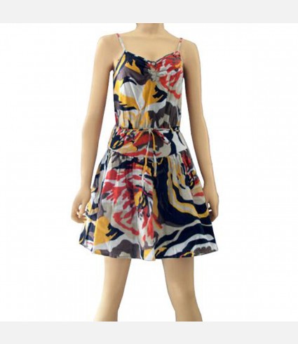 Floral Print Abstract Dress