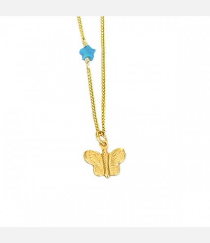 Butterfly on Star Necklace