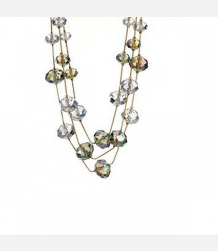 New York Necklace Rainbow Bead Illusion Necklace
