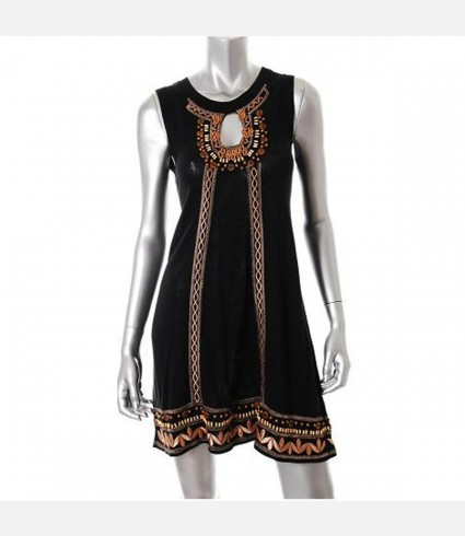 Embellished Peephole Dress