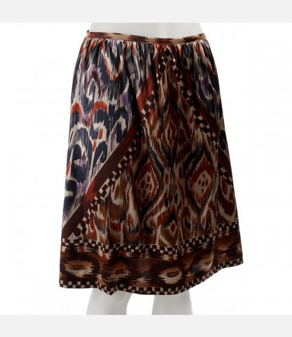 Mid-Length Silk Skirt