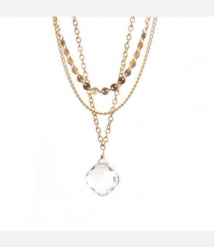 Crystal Quartz Drop Necklace