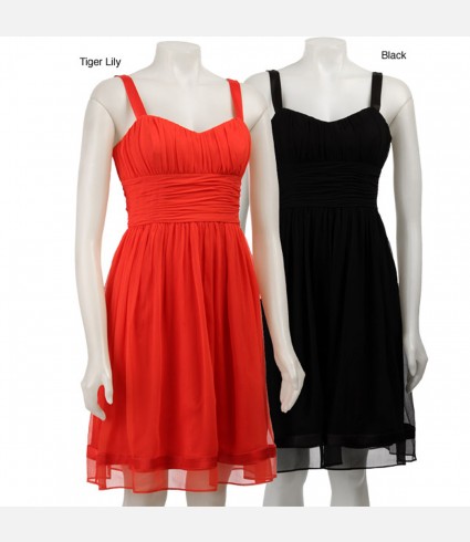 ASL Ruched Chiffon Dress