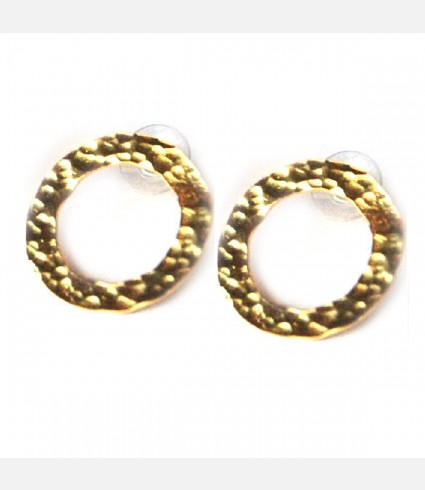 Hammered Circle Earrings