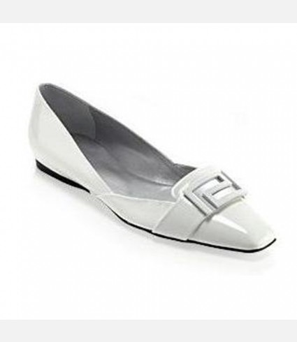 White Patent Leather Flats