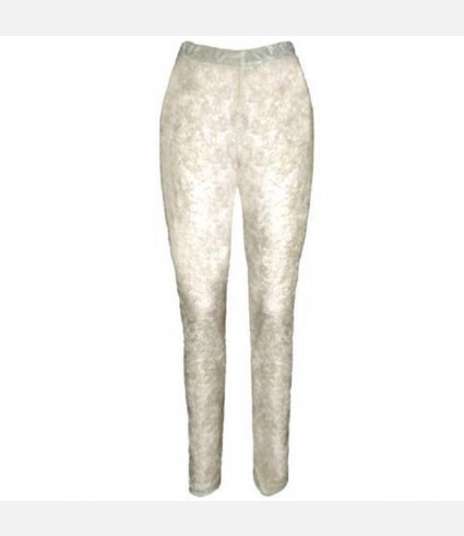 White Velvet Legging