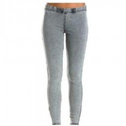 Washed Knit Zip Legging