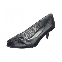 Elenora Black Patent Flats