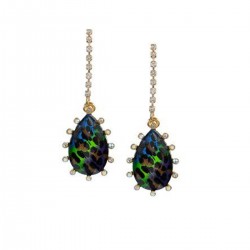 Asian Jungle Leopard Tear Drop Earring