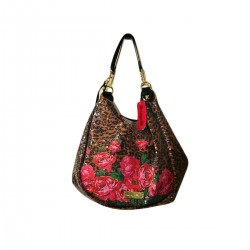 Glamour Girl Cheetah Roses Hobo Bag