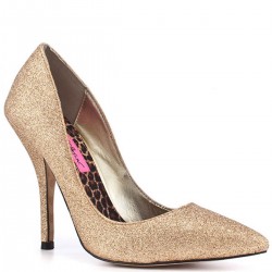 Ice Glitter Gold Stiletto Pumps