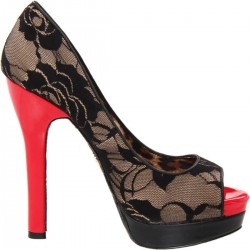 Samantee Black Lace Pump