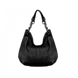 Black Slouchy Leather Handbag