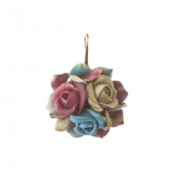 Scultpure Flower Multicolor Earrings