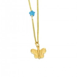 Butterfly on Star Necklace