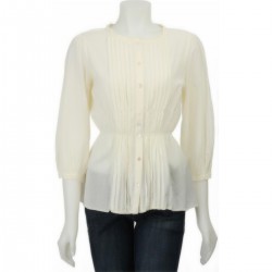 Jeans 3/4 Sleeve Ruched Shirt
