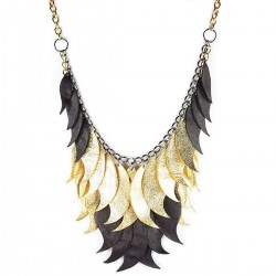 Leather Feather Necklace