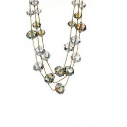 New York Necklace Rainbow Bead Illusion Necklace