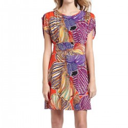 Island Orange Print Dress