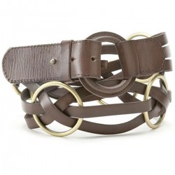 Sliced Leather Belt with Rings