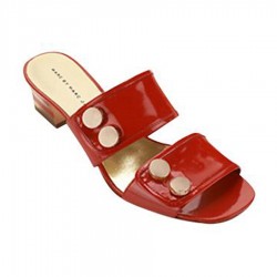 Red Patent Mule Sandals