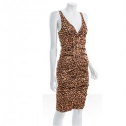 Leopard Ruched Dress