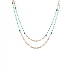 Double Rope Green Onyx Necklace