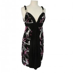 Black/ Purple Sleeveless Dress