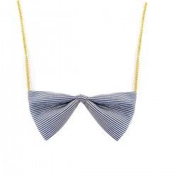 Blue Pinstripe Necklace