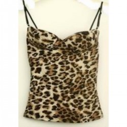 Leopard Bustier Top
