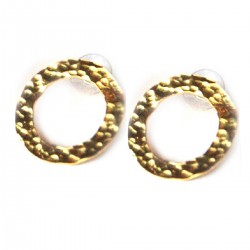 Hammered Circle Earrings