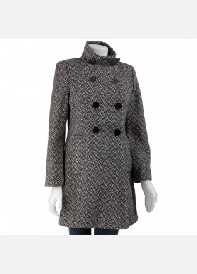 Anne Klein Long Double-Breasted Peacoat