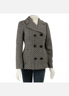 Anne Klein Short Double-Breasted Peacoat