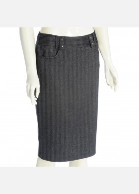 Atelier Herringbone Pencil Skirt with Pockets