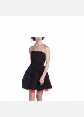 Pleated Front Dress with Petticoat