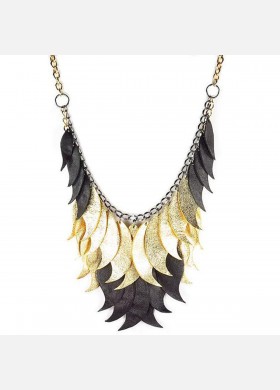 Leather Feather Necklace
