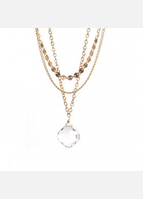 Crystal Quartz Drop Necklace