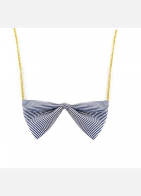 Blue Pinstripe Necklace