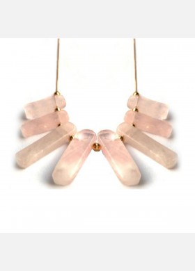 Pink Quartz Stone Necklace