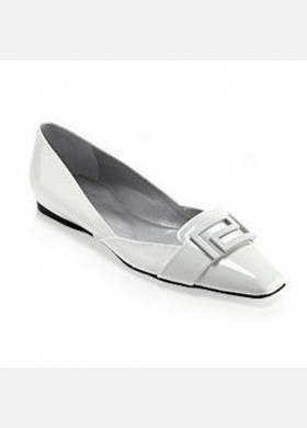 White Patent Leather Flats