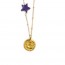 Gold Coin w/Lapis Star Necklace